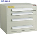 TRUSCO 【売切廃番】WLVR型キャビネット 500X412X420 引出4段 ネオグレー WLVR-422 NG 1台 ▼301-1640 【送料都度見積...