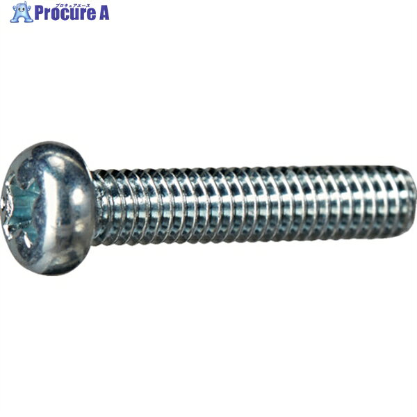 TRUSCO ナベ頭小ねじ 三価白 全ネジ M4×5 20本入 少量パック Y824-0405 1袋 ▼379-6502