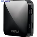 BUFFALO 無線LAN親機 11ac/n/a/g/b 433/150Mbps トラベルルーター ブラック WMR-433W2-BK 1個 ▼430-5449