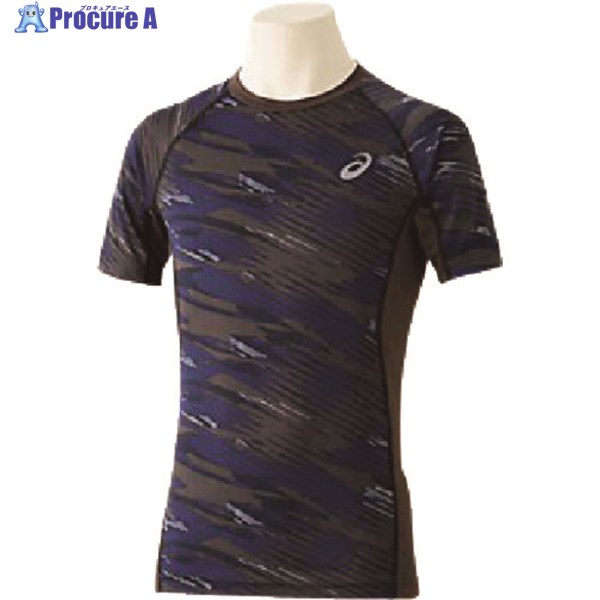 ASICS 【売切廃番】ウィンジョブハーフスリーブシャツ ピーコート/ダークグレー M 2271A040.401-M 1着 ▼195-1628