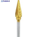 ナカニシ チタンコート超硬カッター テーパー型 ダブルカット φ6.3×12.7×軸φ3 22° 21275 1本 ▼311-2004