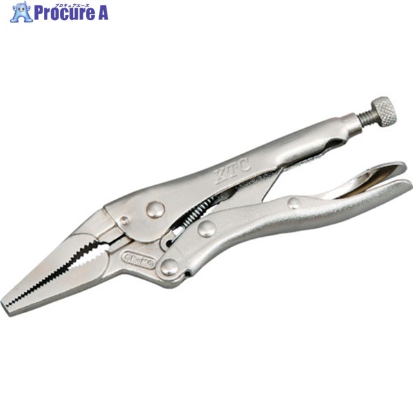 KTC ロッキングプライヤー ロングノーズ(ワイヤーカッター付) 全長220mm 225LN 1丁 ▼453-5847