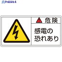 緑十字 PL警告ステッカー 危険・感電の恐れあり PL-105(大) 50×100mm 10枚組 201105 1組 ▼815-1082