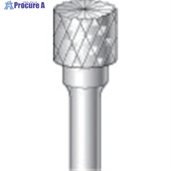 ナカニシ チタンコート超硬カッター 円筒型 ダブルカット・エンドカット付 φ6.3×5×軸φ3 21216 1本 ▼829-2936