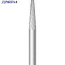 ナカニシ チタンコート超硬カッター テーパー先丸型 シングルカット φ3×12.7×軸φ3 8° 21296 1本 ▼829-2938
