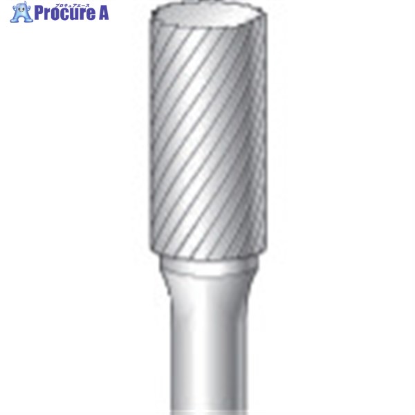 ナカニシ チタンコート超硬カッター 円筒型 シングルカット φ9.5×19×軸φ6 21607 1本 ▼829-2944