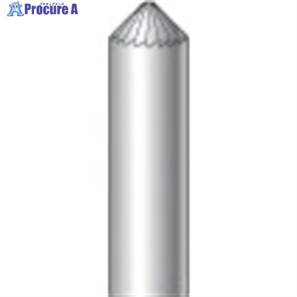 ナカニシ チタンコート超硬カッター テーパー型 シングルカット φ6×3×軸φ6 90° 21615 1本 ▼829-2947