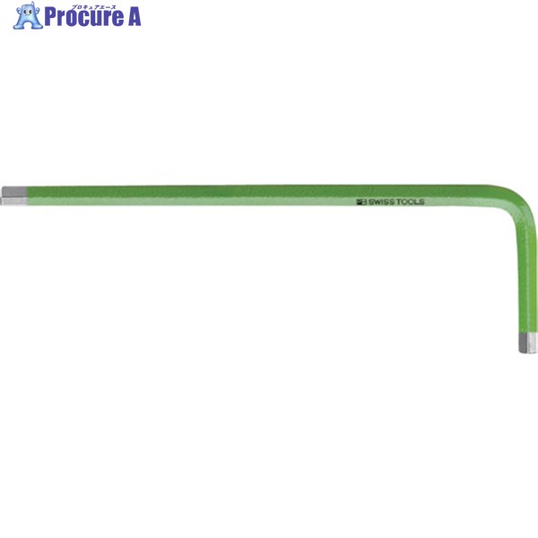 PBスイスツールズ 六角棒レンチ(レインボー)黄緑色 210-2.5RB 1本 ▼857-1213