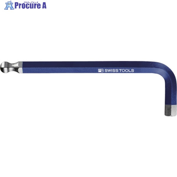 PBスイスツールズ ボール付六角棒レンチ(レインボー) 青色 212-10RB 1本 ▼857-1245