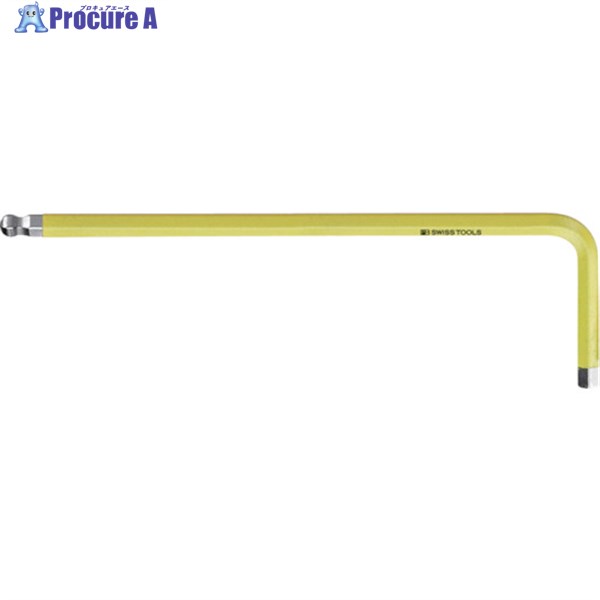 PBスイスツールズ ボール付六角棒レンチ(レインボー) レモン色 212-3RB 1本 ▼857-1248