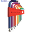 PBスイスツールズ ボール付六角棒レンチセット(レインボー)(パックナシ) 212H-10RB 1S ▼857-1256