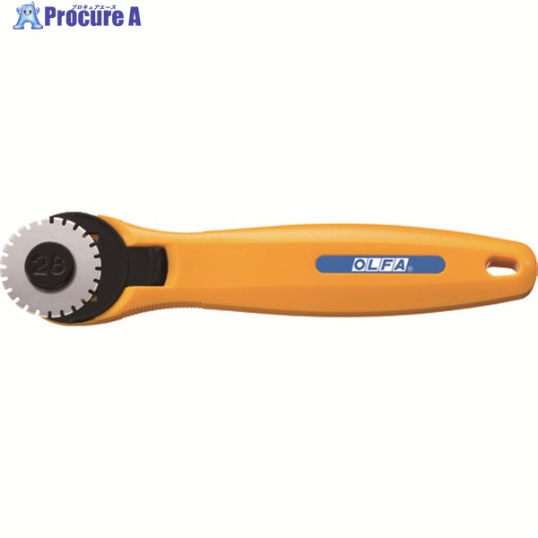 OLFA ロータリーカッター ミシン目ロータリー28 全長147mm 235B-Y 1丁 ▼145-6929