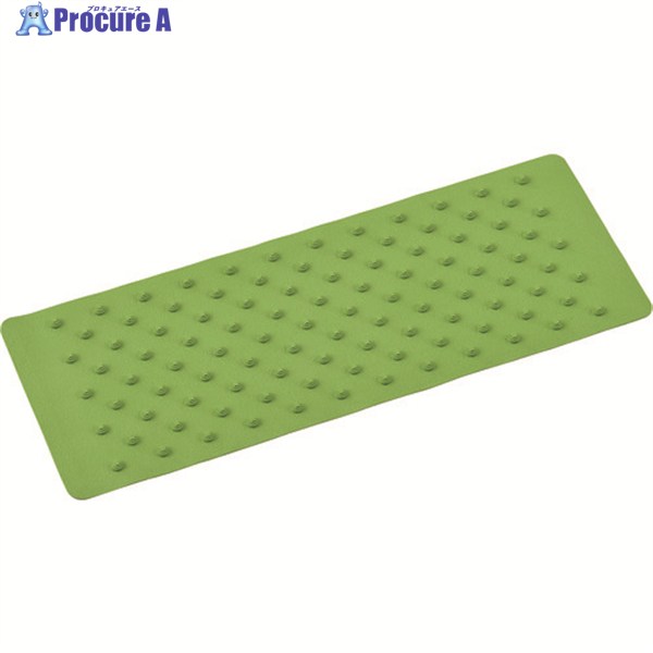 緑十字 滑り止めシート 薄い緑(若草) 三段突起タイプ SVG-1540YG 150×400×5mm 合成ゴム製 260125 1枚 ▼167-0483