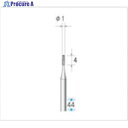 ナカニシ 超硬カッター 円筒型 シングルカット φ1×4×軸φ2.34 23122 1本 ▼476-2606