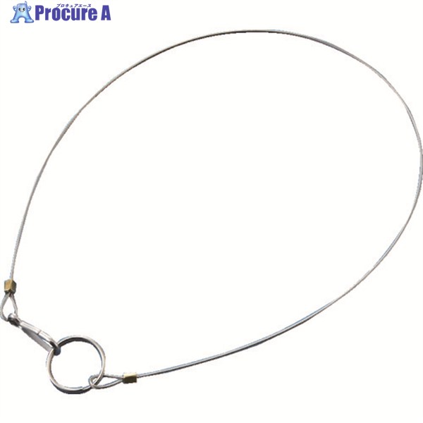 緑十字 ワイヤロープ(フック＋リング付) 鎖F-400 0.8Φ×400 10本組 SUS製 308043 1パック ▼480-2977