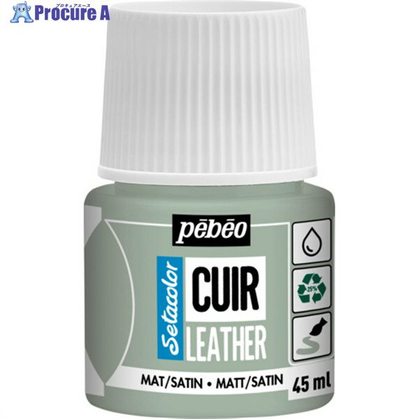 Pebeo セタカラーレザー(革用)マット色 45mlNO.14セージグリーン 295614 1本 ▼607-2947
