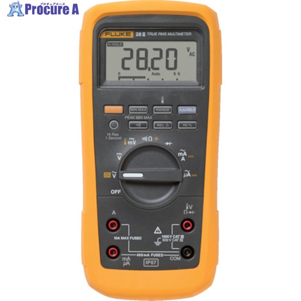 FLUKE 防水・防塵マルチメーター(温度測定機能・ローパスフィルター) 28-2 1台 ▼765-7404