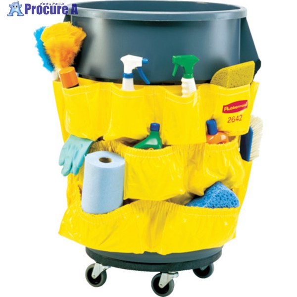 ラバーメイド ラウンドブルートコンテナ用キャディーバッグ イエロー 264204 1個 ▼819-4466