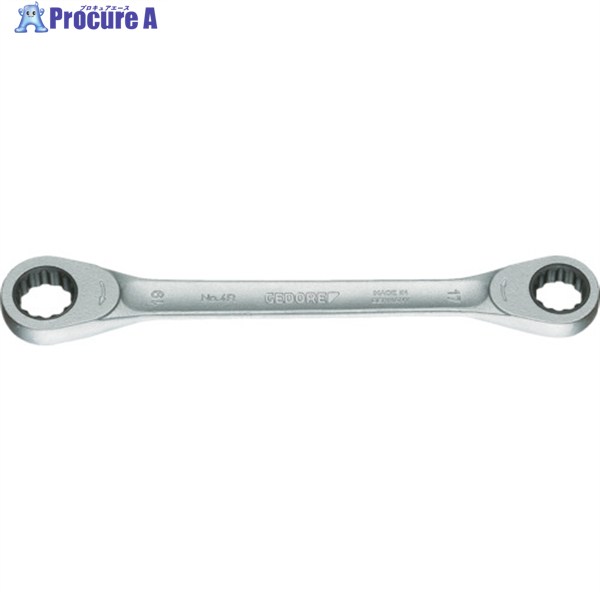 GEDORE ダブルラチェットめがねレンチ 10X13mm 2306751 1丁 ▼855-3962