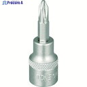 TONE ドライバービットソケット (+)No.2 差込角9.5mm 3H-P2 1個 ▼119-7355 ●YA513