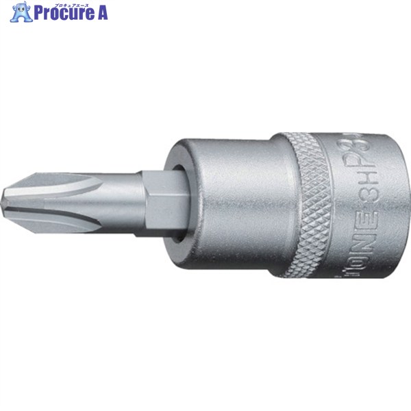 TONE ドライバービットソケット (＋)No.3 差込角9.5mm 3H-P3 1個 ▼369-5158 ●YA513