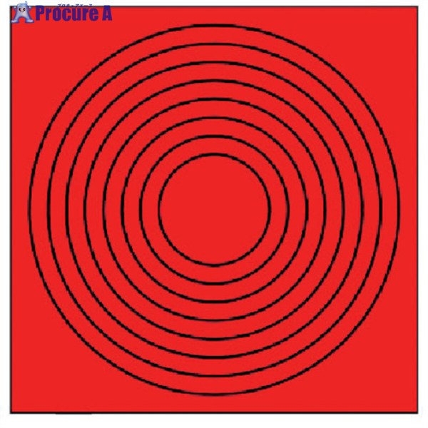 ユニット ゲージマーカー円形赤・PPステッカー・10枚組 446-85 1組 ▼371-6465