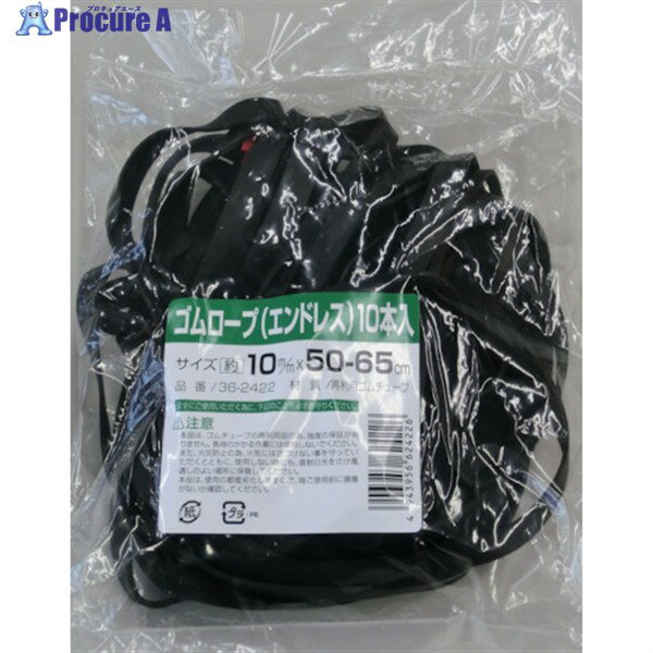高木 ゴムロープ エンドレスタイプ 10mm×50〜65cm (10本入) 36-2422 1袋 ▼
