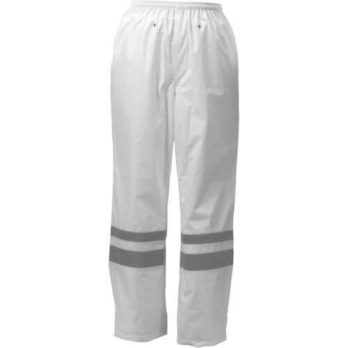 カジメイク 視認性レインスーツ ホワイト 3L 3810-01-3L 1着 ▼768-2239
