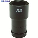 FPC インパクト セミロング ソケット 差込角19mm 対辺32mm 1.1/ 3/4WA-32 1個 ▼769-6264