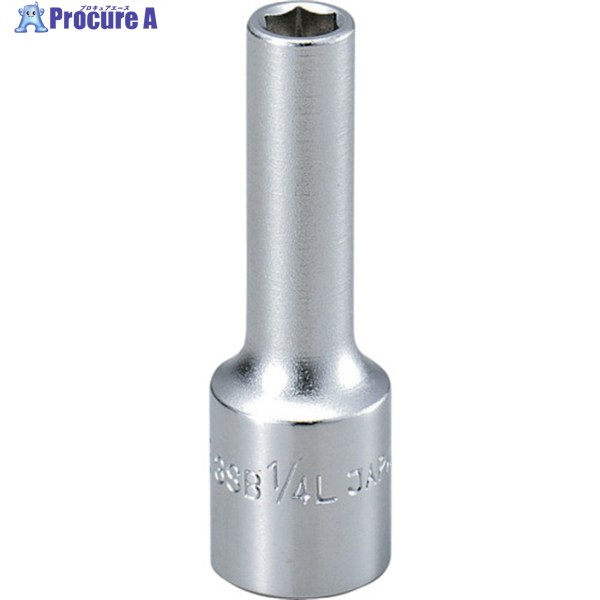 TONE ディープソケット(6角) 吋目 1/4inch 3SB-08L 1個 ▼810-9483 ●YA513