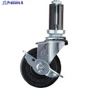 ハンマー パイプ差込み旋回式ゴム車輪 65mm φ22〜24用 ストッパー付 4153EU-R65 1個 ▼814-2532