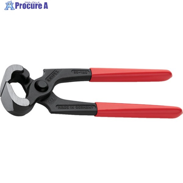 KNIPEX ヤットコ(カーペンタープライヤー) プラスチックハンドル 160mm 5001-160 1丁 ▼114-5379