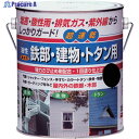 ニッぺ 油性鉄部・建物・トタン用 1.6L ブラック HUB106-1.6 4976124215636 1缶 ▼157-6954