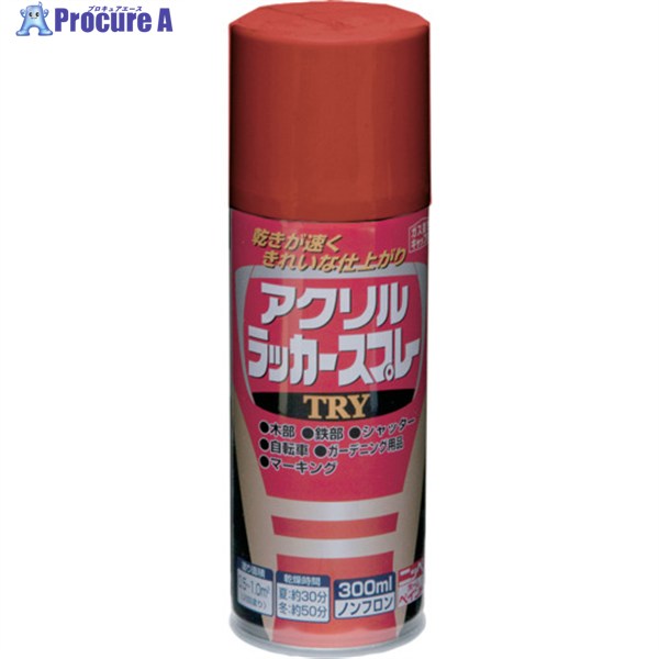 ニッぺ アクリルラッカースプレーTRY 300ml プライマー色(茶色) 222T017-300 4976124253768 1本 ▼157-8579