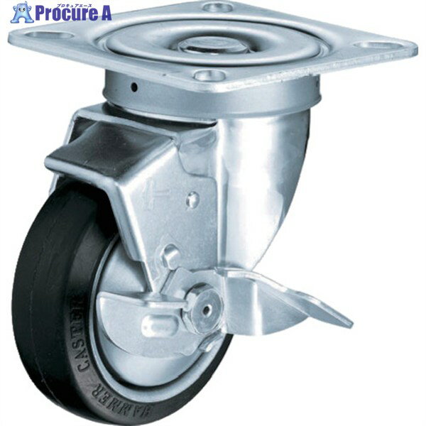 ハンマー 旋回式ゴム車輪(スチールホイール・ローラーベアリング)150mm ストッパー付 513S-RB150 1個 ▼..