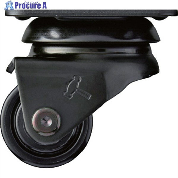 ハンマー 低床中荷重用旋回式ナイロン車輪(ローラーベアリング)38mm 550P-NRB38 1個 ▼367-2069