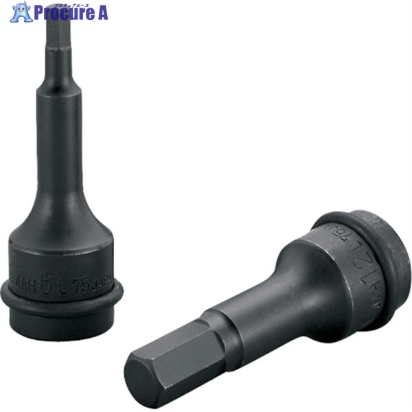 TONE インパクト用セミロングヘキサゴンソケット 10mm 4AH-10L75 1個 ▼369-6073 ●YA513