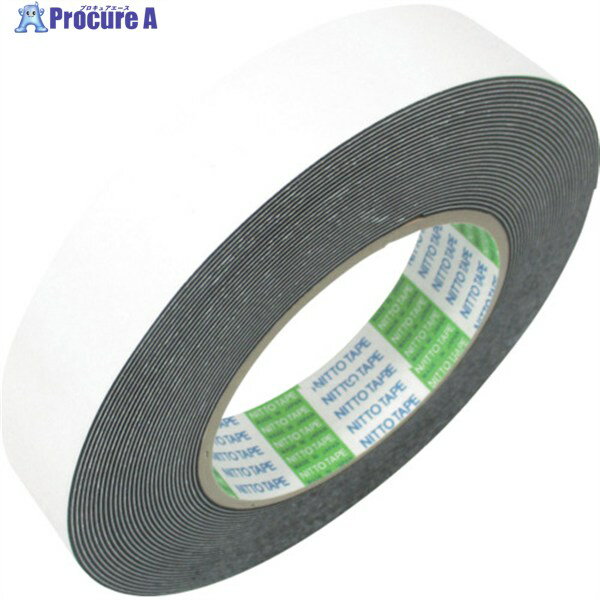 日東 発泡ブチルゴム基材両面テープ No.541 30mm×10m ブラック 541-30 1巻 ▼401-1066