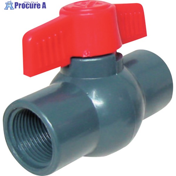 IWA 樹脂(PVC)製 配管継手 ボールバルブ ネジ式 48BVN020P 1個 ▼435-3888