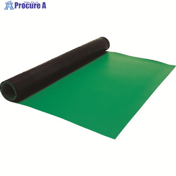 白光 静電気対策マット 制電マット(テーブル用) 499-5 ライトグリーン 幅1000mm×長さ10m×厚さ2mm 499-5..