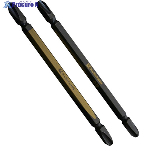 フジ矢 両頭ビット(黒金・2本組)＋3×110mm 5302-110-BG 1組 ▼540-8805