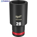 milwaukee SHOCKWAVE IMPACT DUTY ディープインパクトソケット 1/2インチ(12.7mm)角 28mm 49-66-6289 1個 ▼566-9661