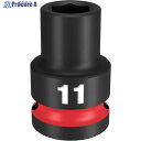 milwaukee SHOCKWAVE IMPACT DUTY インパクトソケット 1/2インチ(12.7mm)角 11mm 49-66-6243 1個 ▼567-1163