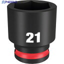 milwaukee SHOCKWAVE IMPACT DUTY インパクトソケット 3/8インチ(9.5mm)角 21mm 49-66-6144 1個 ▼567-1169