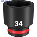 milwaukee SHOCKWAVE IMPACT DUTY インパクトソケット 1/2インチ(12.7mm)角 34mm 49-66-6266 1個 ▼567-1201