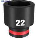 milwaukee SHOCKWAVE IMPACT DUTY インパクトソケット 3/8インチ(9.5mm)角 22mm 49-66-6145 1個 ▼567-1207