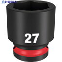 milwaukee SHOCKWAVE IMPACT DUTY インパクトソケット 1/2インチ(12.7mm)角 27mm 49-66-6259 1個 ▼567-1226