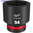 milwaukee SHOCKWAVE IMPACT DUTY インパクトソケット 1インチ(25.4mm)角 54mm 49-66-6609 1個 ▼571-7128