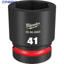 milwaukee SHOCKWAVE IMPACT DUTY インパクトソケット 1インチ(25.4mm)角 41mm 49-66-6604 1個 ▼571-7231