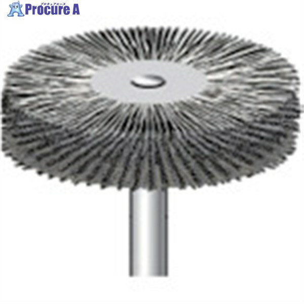 ナカニシ 硬鋼ワイヤーブラシ特厚 5本入 ホイール型 φ25×6×軸φ3 線φ0.15 50447 1パック ▼831-4851